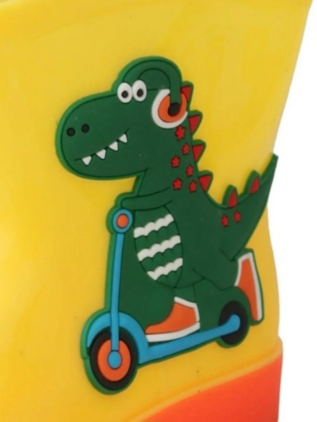 Adventurous  Dino Themed Yellow Rain Boots For Boys