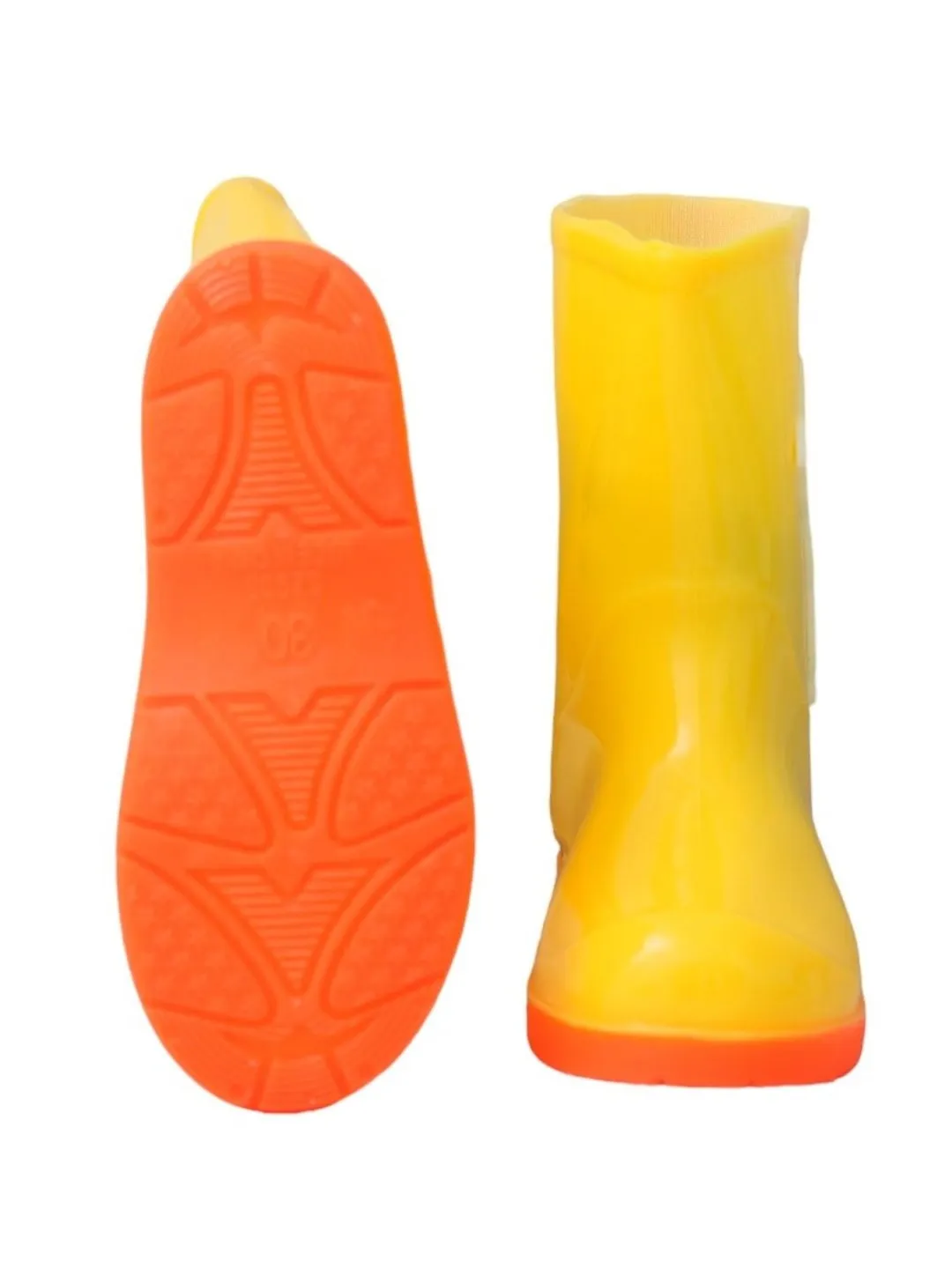 Adventurous  Dino Themed Yellow Rain Boots For Boys