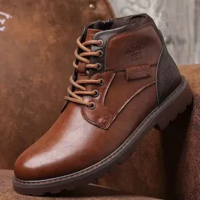 Ashore Shop Handmade Men Boots Autumn Winter Male Outdoor Vintage Brown Work Boots