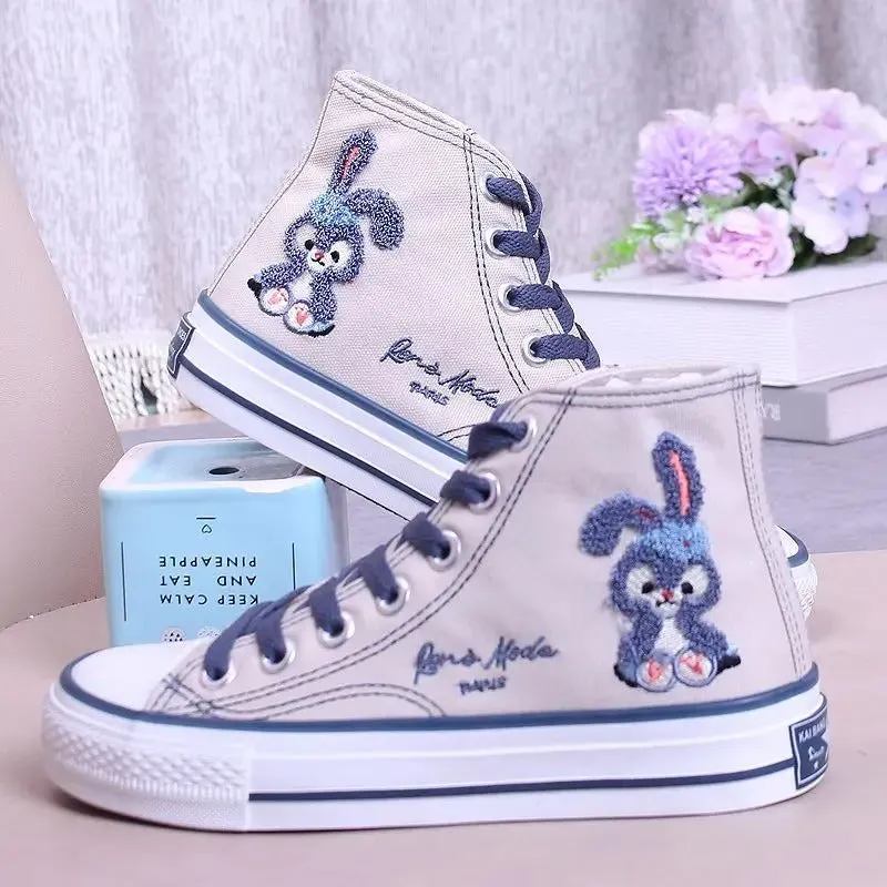 Cartoon Bugs Bunny Print Canvas Sneaker