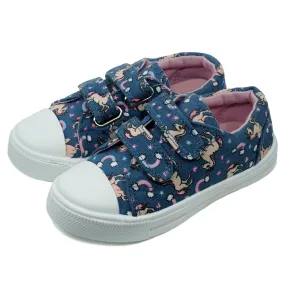 Charlie Canvas Loafer Blue Unicorns