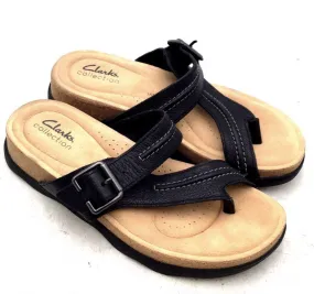 Clarks Men's 28245 Black Strappy Sandals - Size 7