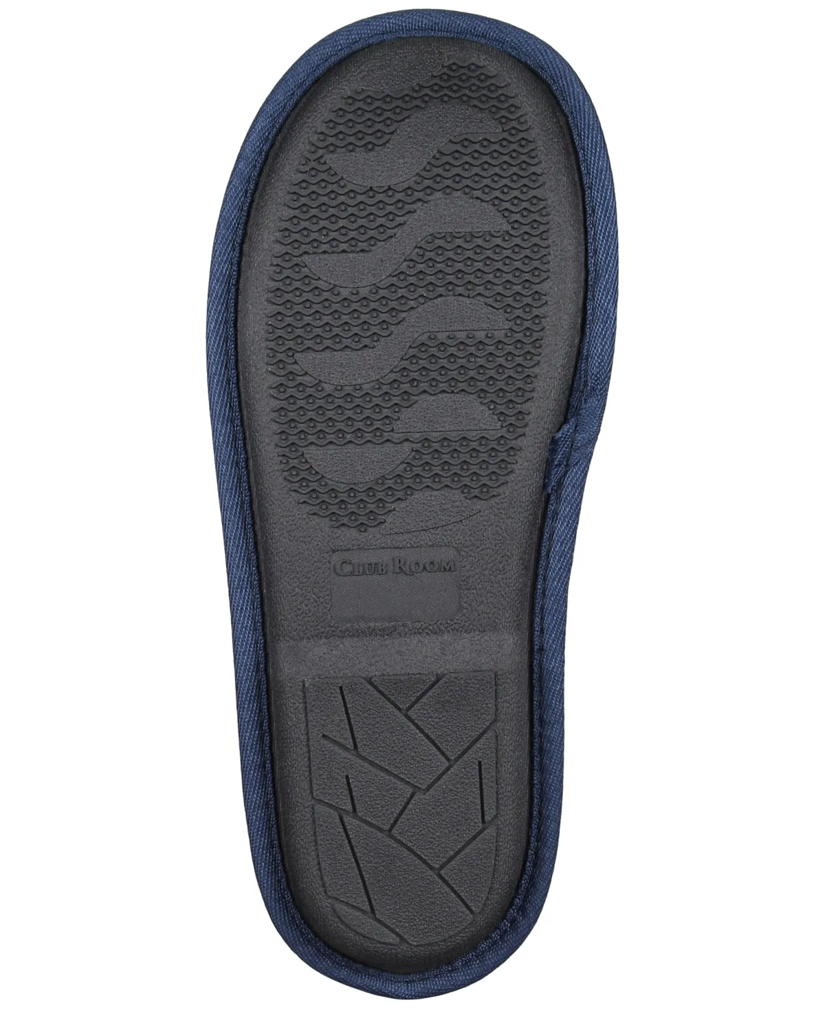 Club Room Men's Jake Plaid Slip On Slippers Blue Green Small  6 to 7