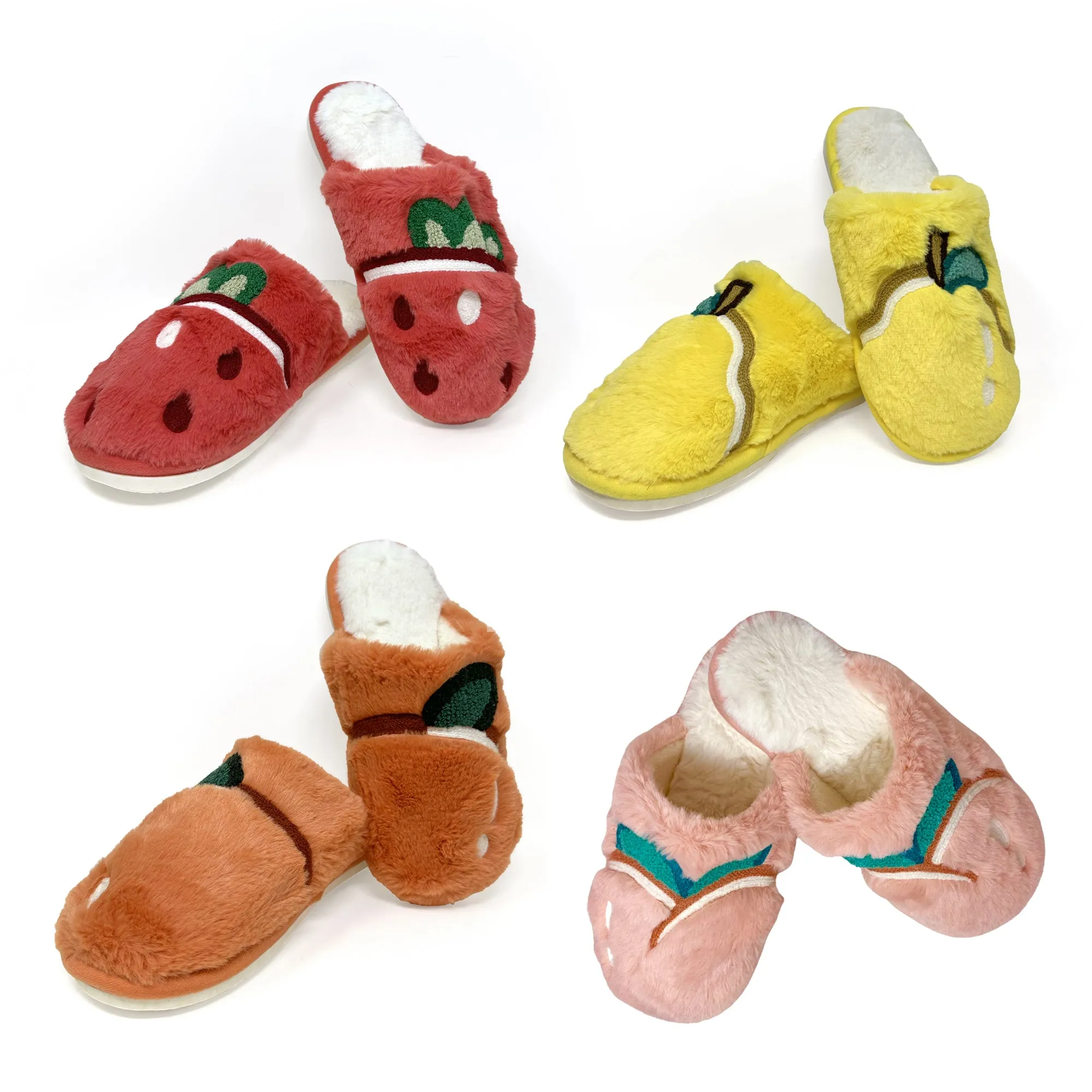 Fruit Plush Slippers
