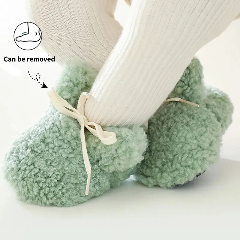 Fuzzy Rabbit Ear Slippers for Toddlers