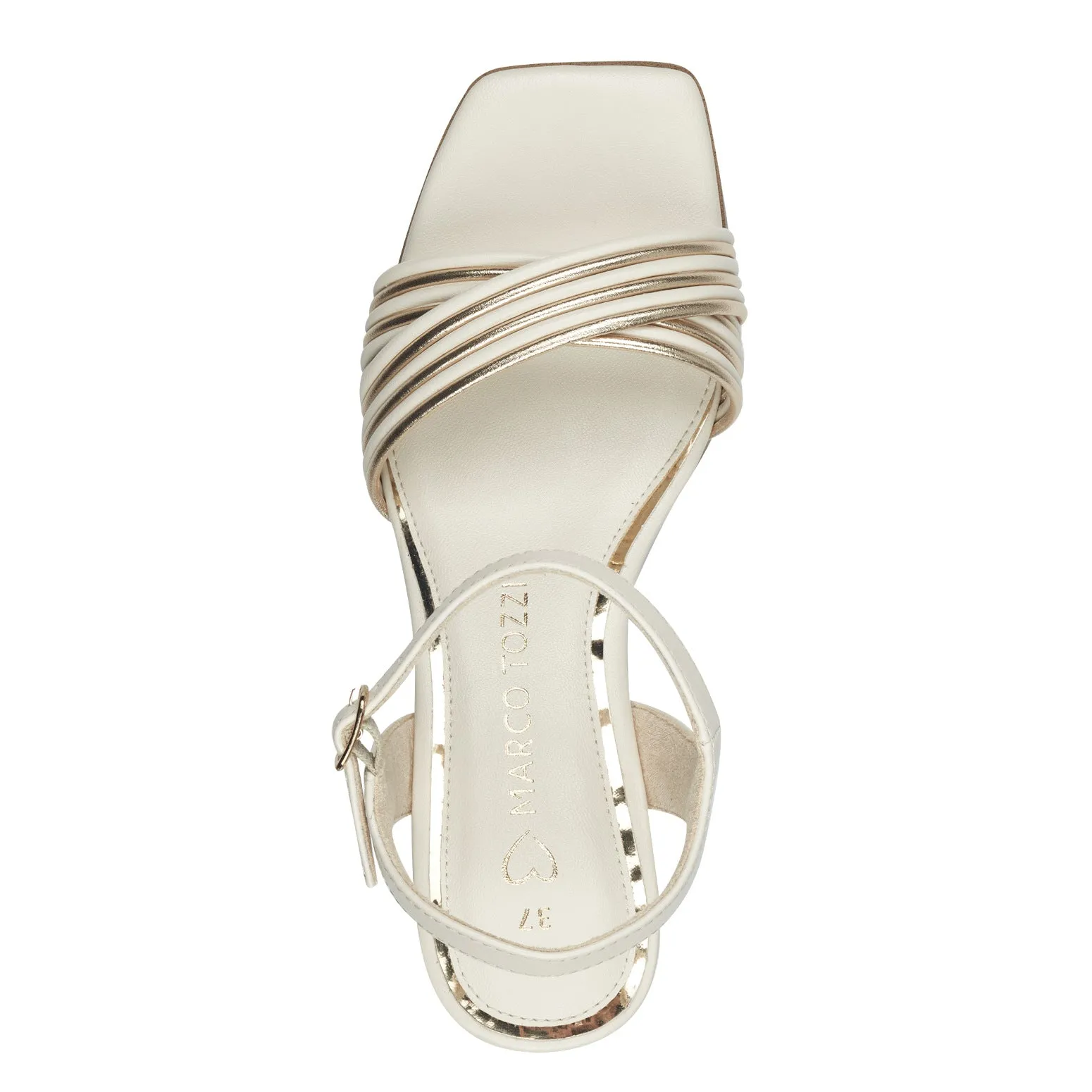Marco Tozzi Strappy Sandals-Cream