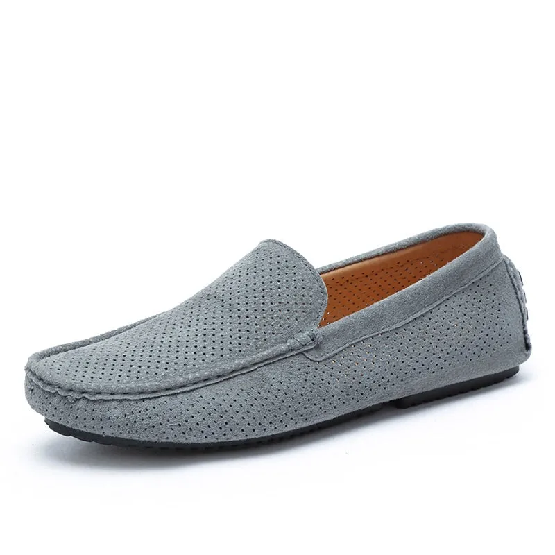 Men's Loafers - Genuine Leather, Breathable, Suede Moccasins - M4