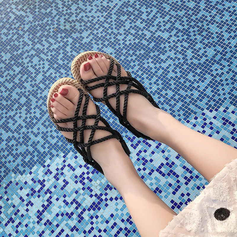 Mia Flat Strappy Sandals for Women