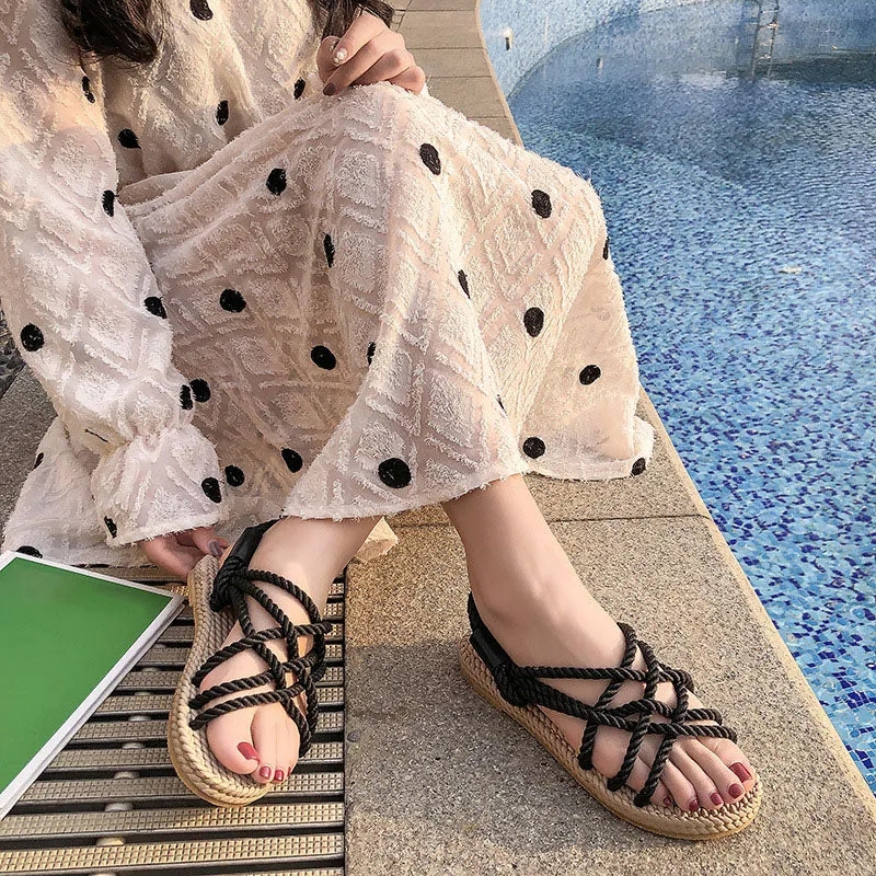 Mia Flat Strappy Sandals for Women