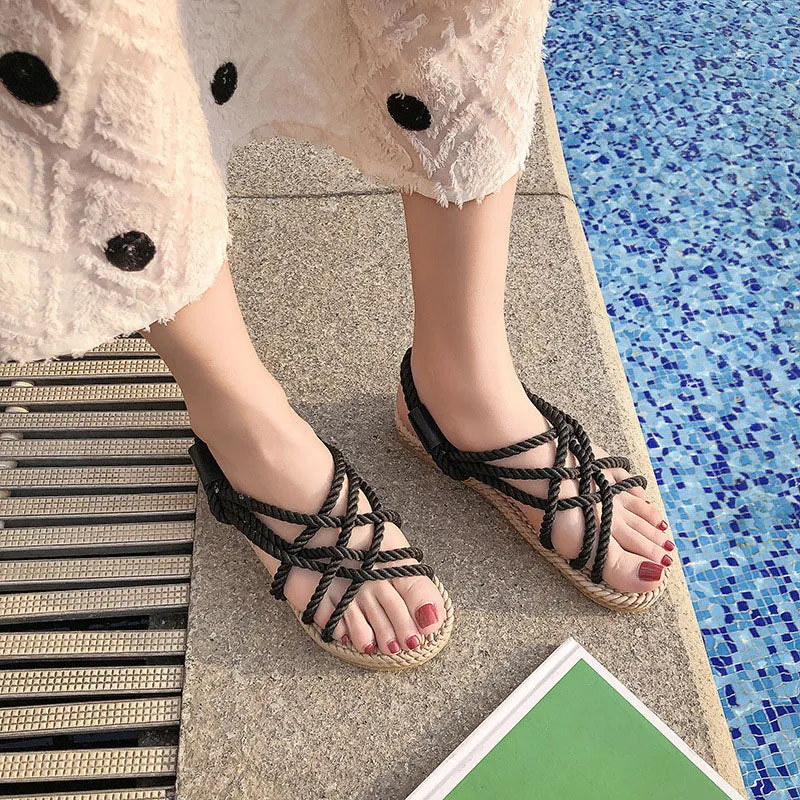 Mia Flat Strappy Sandals for Women