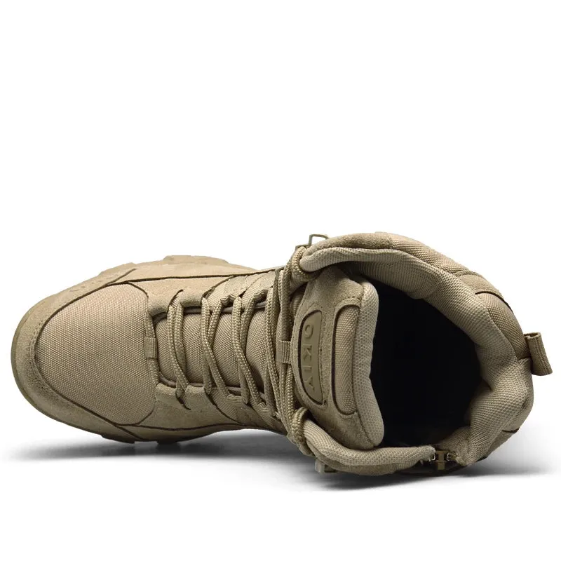 Military Ankle Boots Genuine Leather Tactical Man Boots