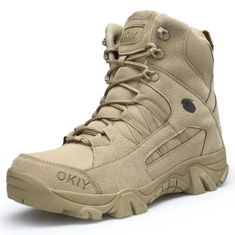 Military Ankle Boots Genuine Leather Tactical Man Boots