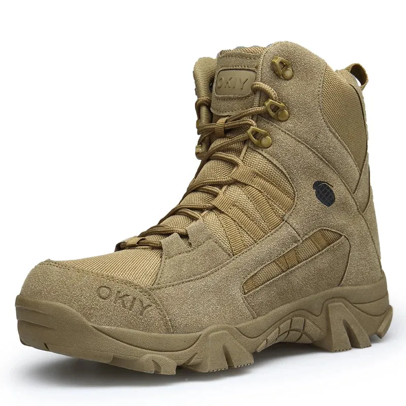 Military Ankle Boots Genuine Leather Tactical Man Boots
