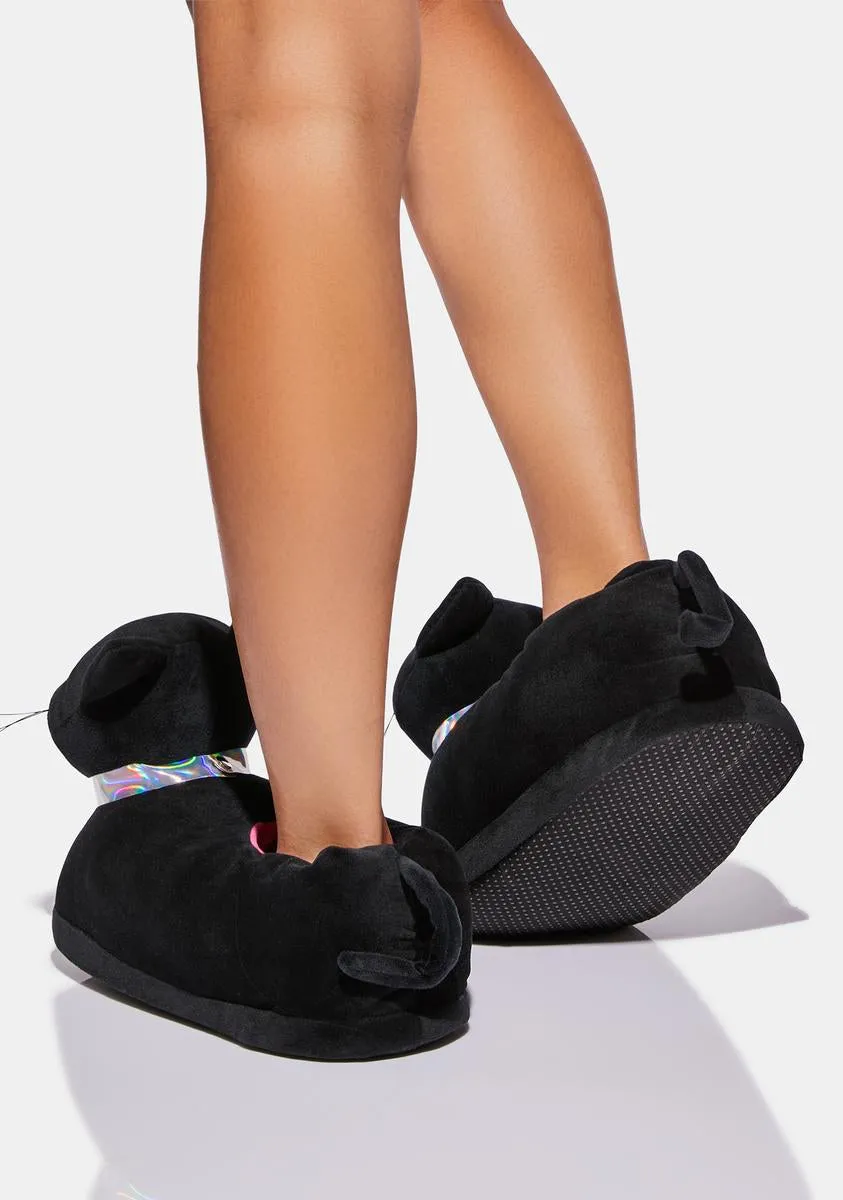 Mystery At Your Feet Plush Slippers
