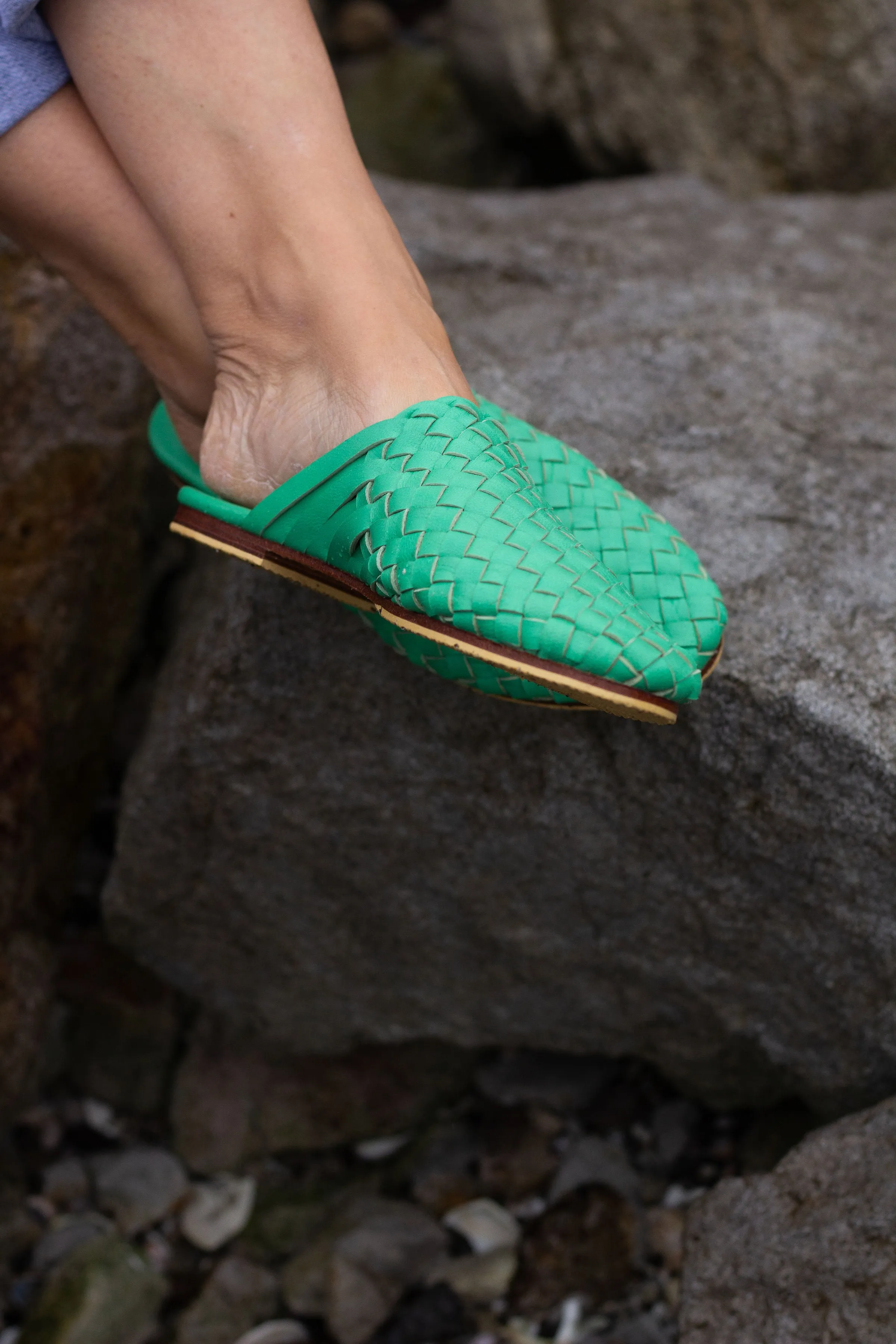 Nyah Woven Mule Green