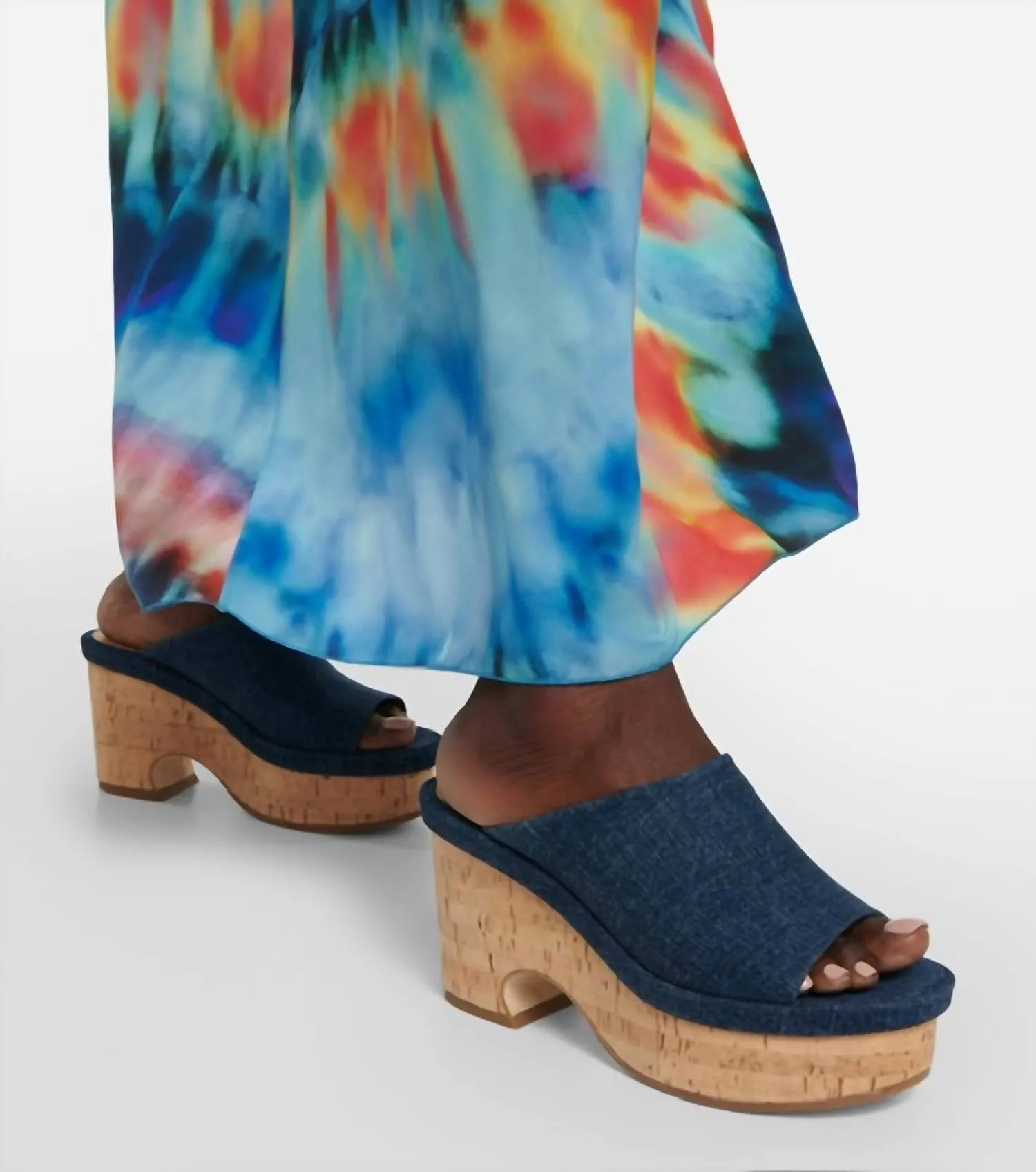 Oli Platform Mules In Denim