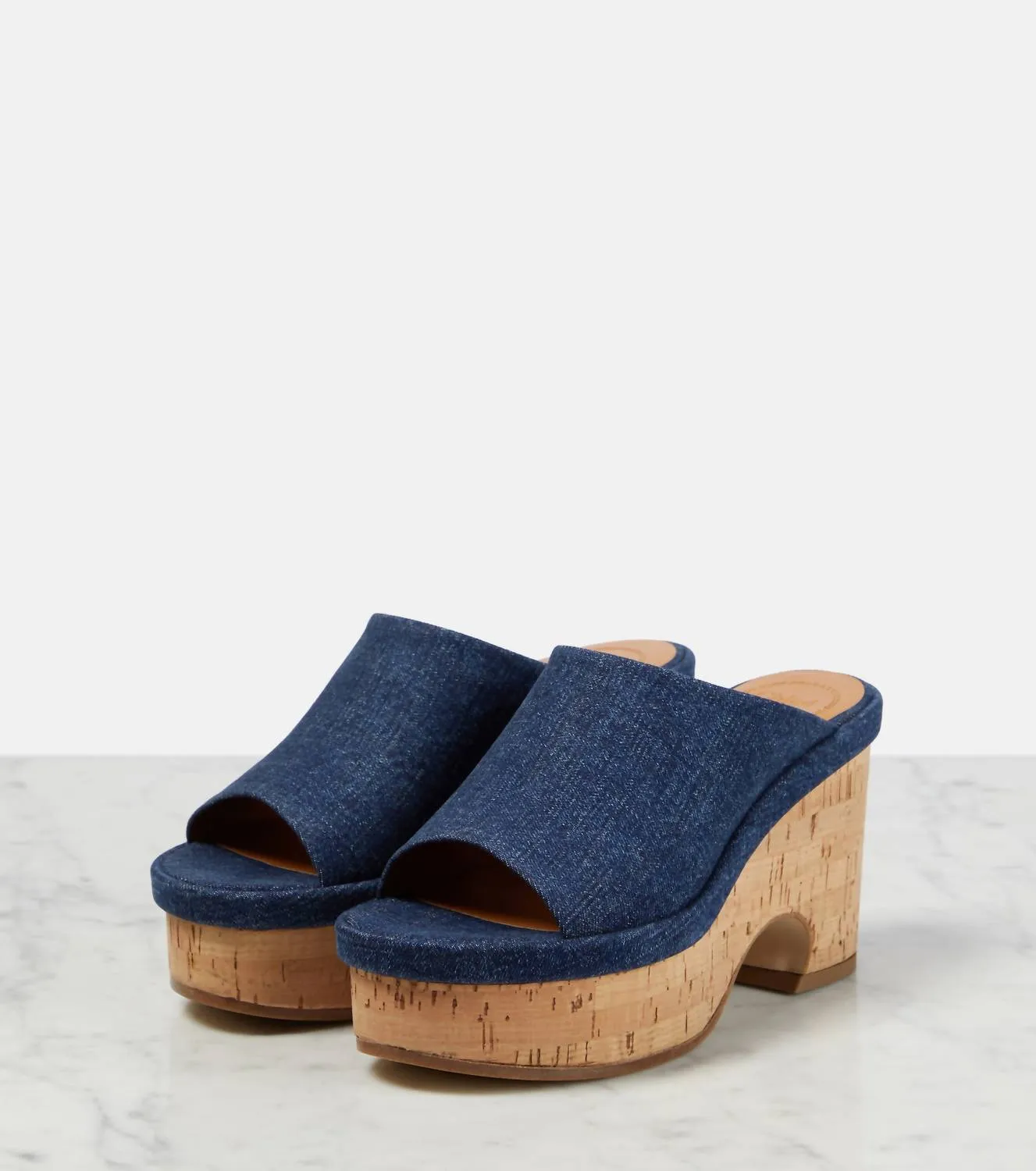 Oli Platform Mules In Denim