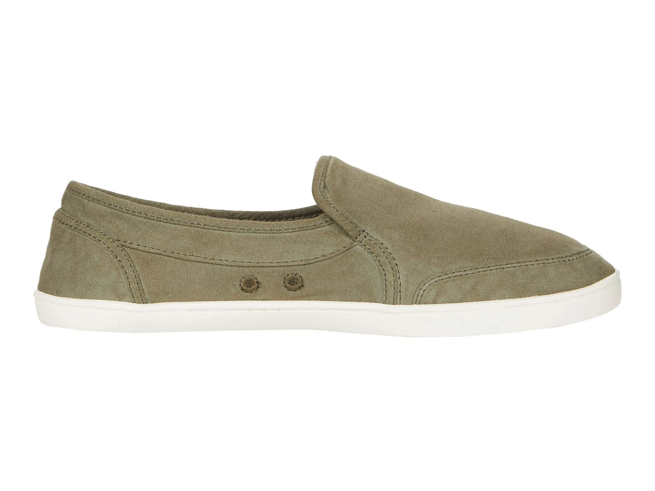 Sanuk PAIR O DICE Casual Canvas Slip On Loafers MILITARY GREEN (6.5, MILITARY GREEN)