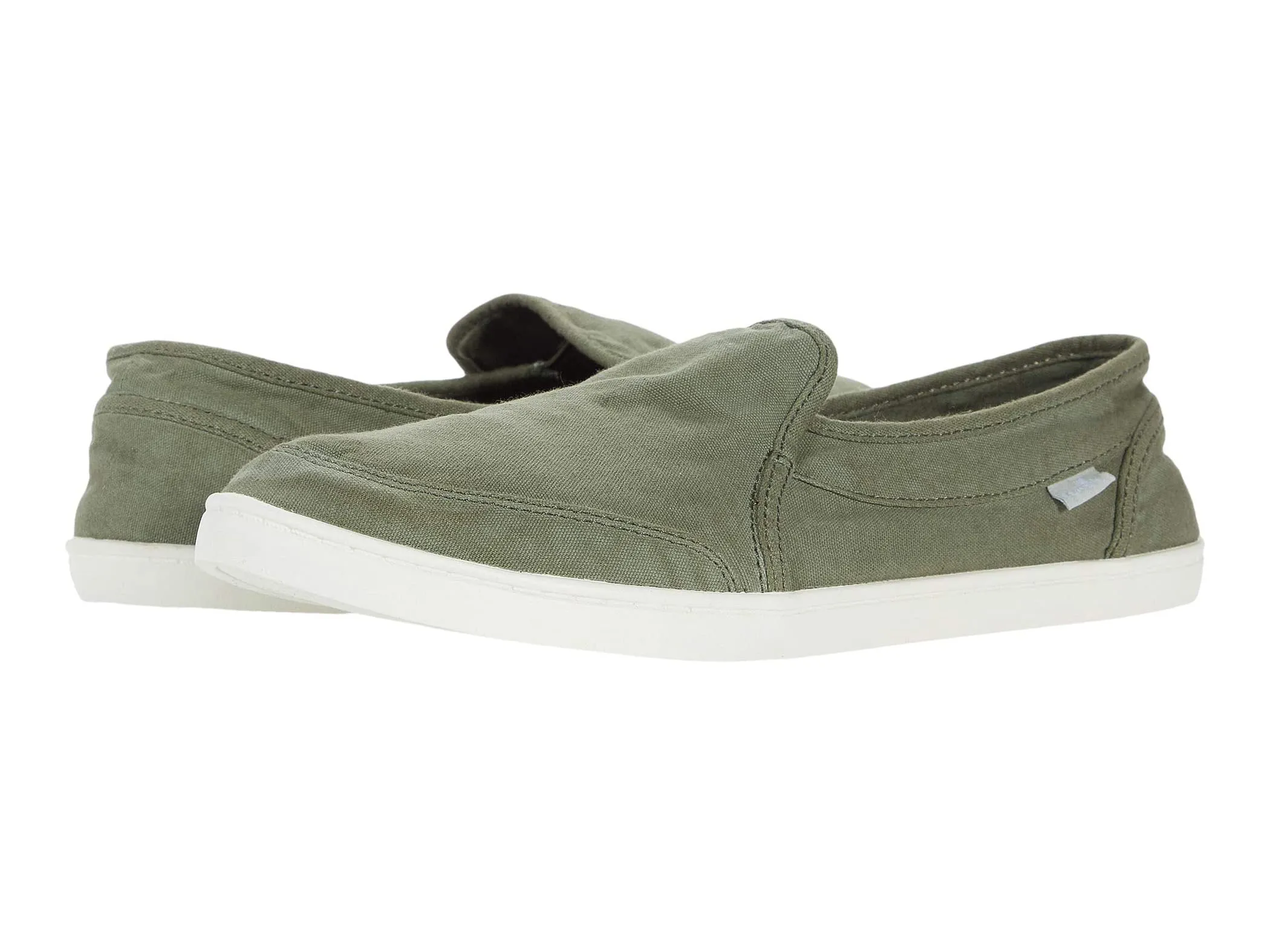Sanuk PAIR O DICE Casual Canvas Slip On Loafers MILITARY GREEN (6.5, MILITARY GREEN)