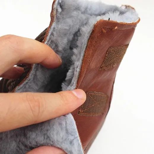Soft Fur Liner Comfy Wedge Winter Boots