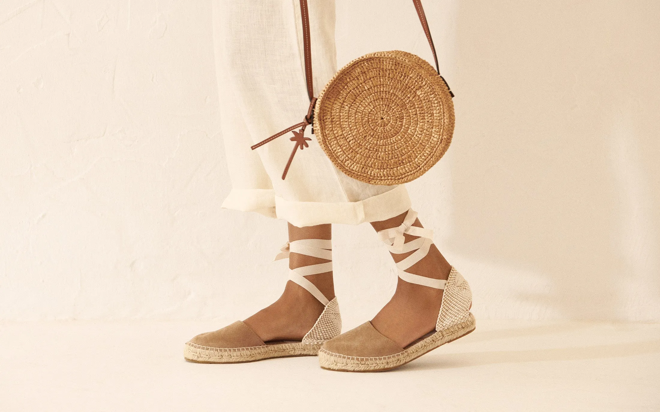 Suede Flat Valenciana Espadrilles - K19P0 - Hamptons Coco Brown
