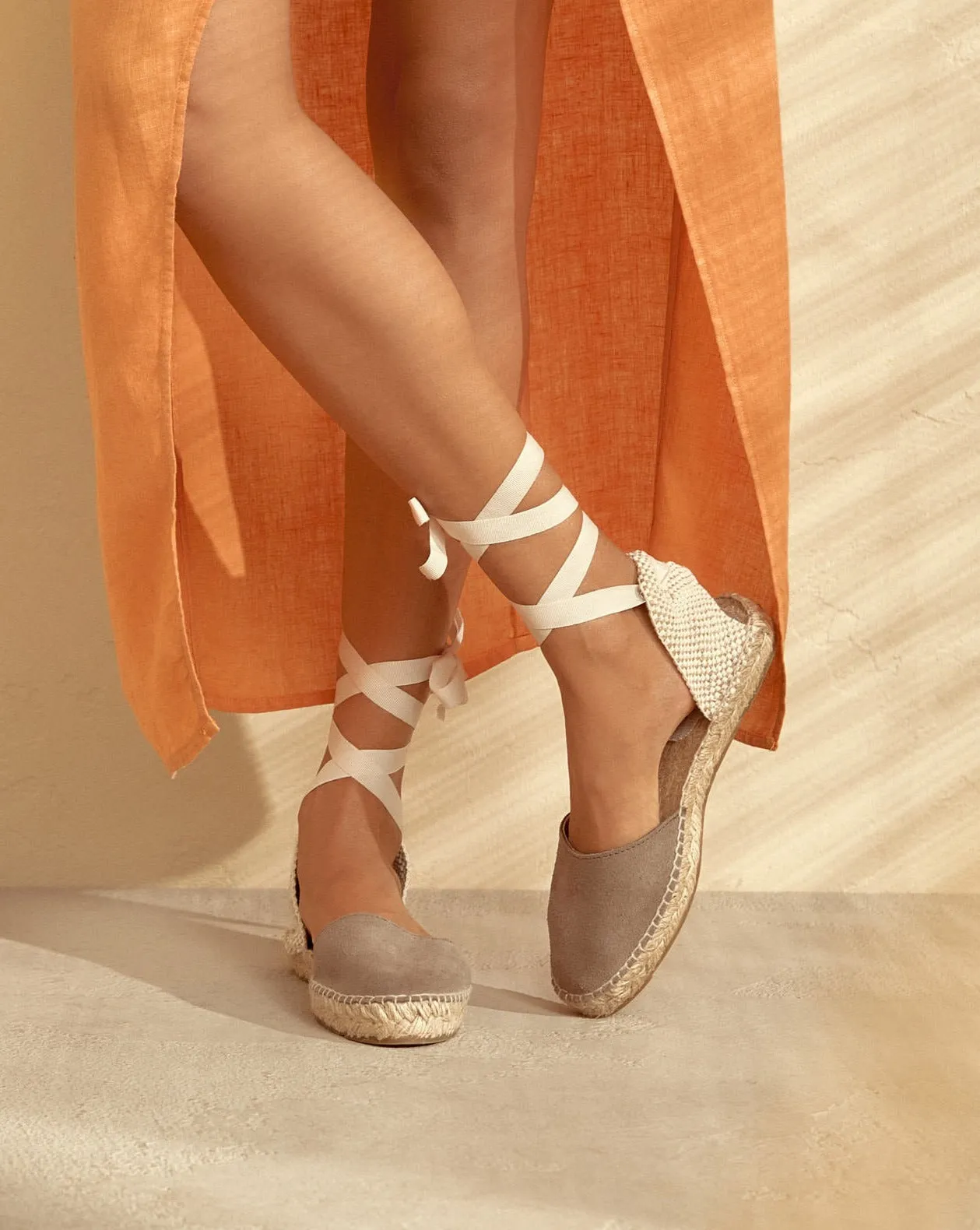Suede Flat Valenciana Espadrilles - K19P0 - Hamptons Coco Brown