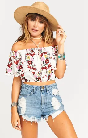 Teagan Pom Pom Crop Top
