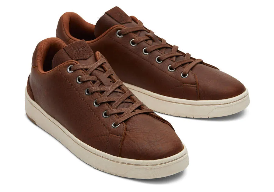 TOMS Mens TRVL Lite 2.0 Leather Trainers - Chicory Brown