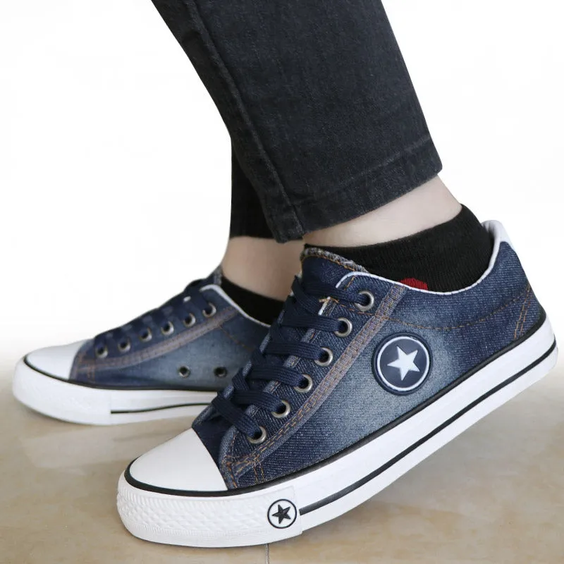 Women's Summer Denim Lace Up Sneakers