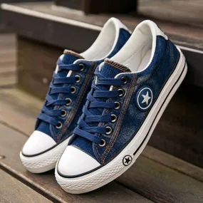 Women's Summer Denim Lace Up Sneakers