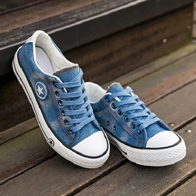 Women's Summer Denim Lace Up Sneakers