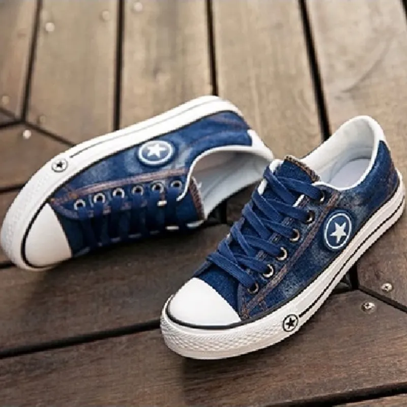Women's Summer Denim Lace Up Sneakers