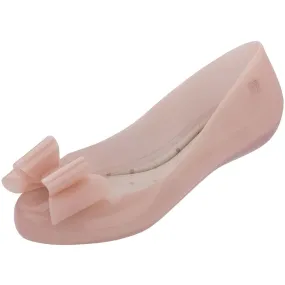 Zaxy Pop Bow Classic Nude Womens Ballerinas Shoes