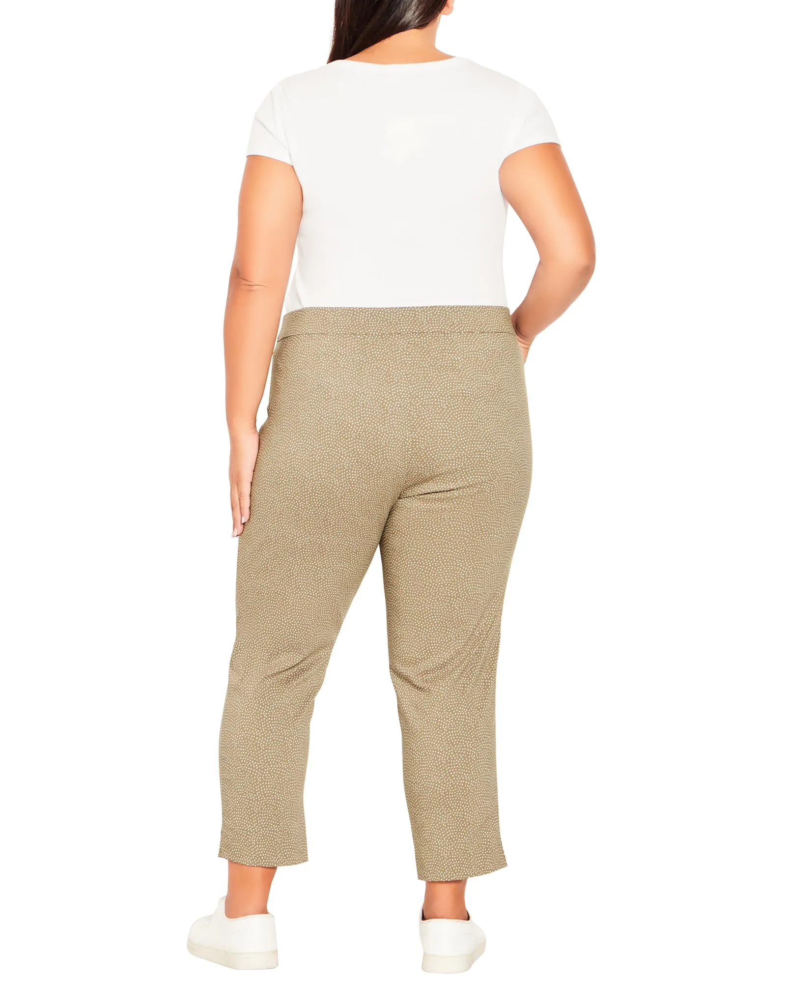 Zuri Cropped Pull On Pant | Brown / Ivory